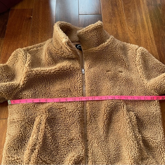 The Upside Fleece Teddy Jacket Brown Tan Zip Up Australian Womens Size 6 US - Picture 11 of 13